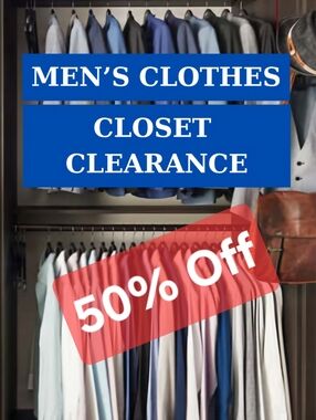 🔥MEN’S CLOSET CLEARANCE – 50% OFF🔥